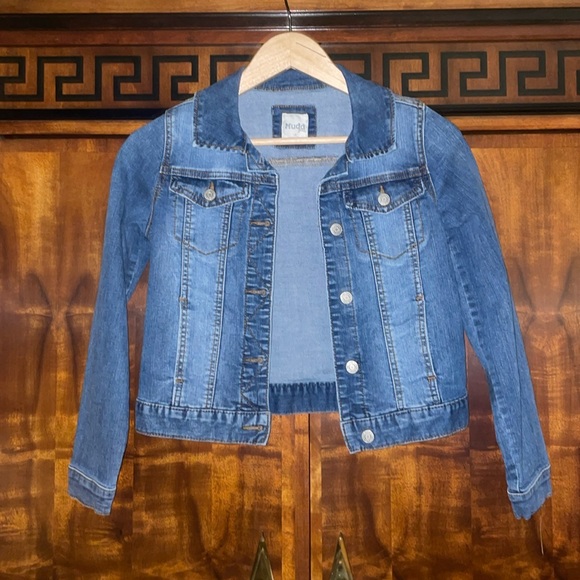 Mudd Other - Mudd Girls Blue Denim Jean Jacket Size 14 Kids Fall Winter Y2K Classic Stret